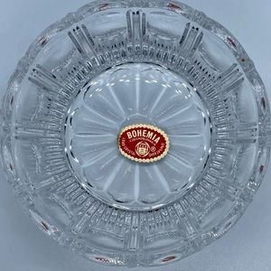 4 Bohemia Lead Crystal Czechoslovakia Cut Dishes
